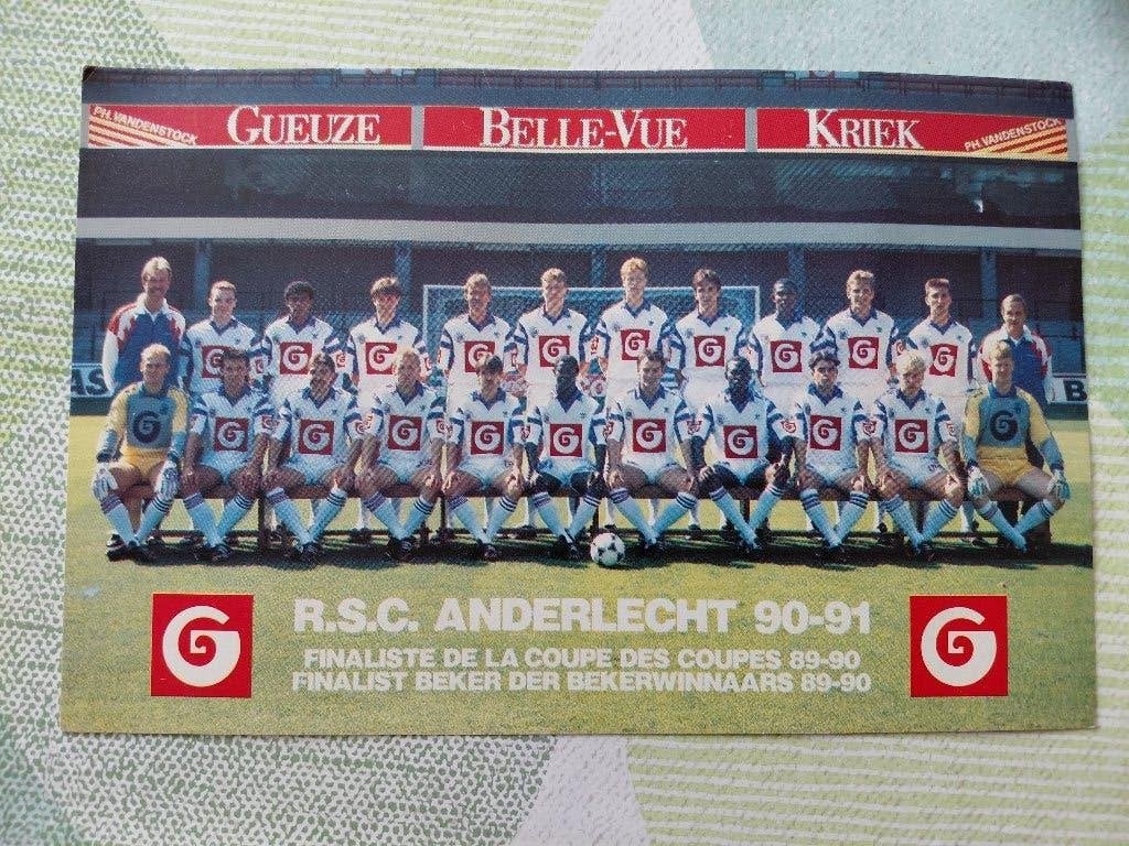 R.S.C. Anderlecht - vintage postkaart - geen panini, Ophalen of Verzenden