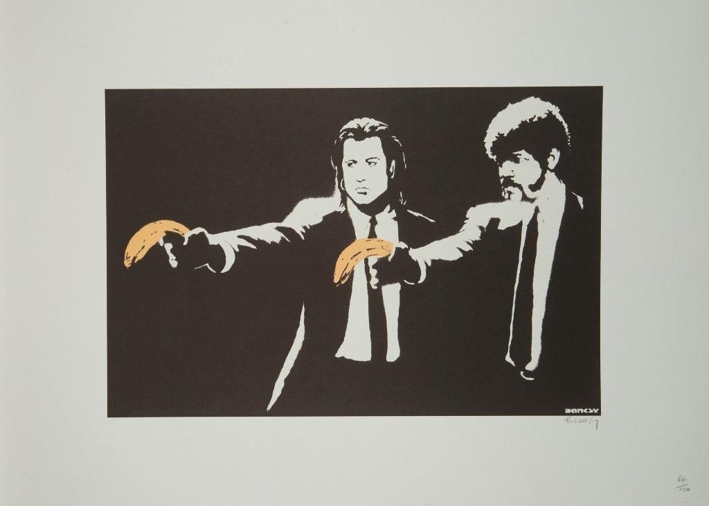 Banksy - Pulp Fiction Banana, Antiek en Kunst, Ophalen of Verzenden