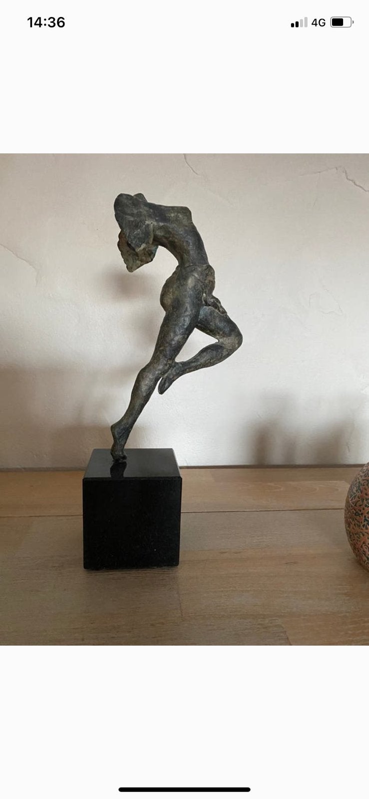 Bronzen beeld Rietje geurs, Antiek en Kunst, Kunst | Beelden en Houtsnijwerken, Ophalen, Beeld