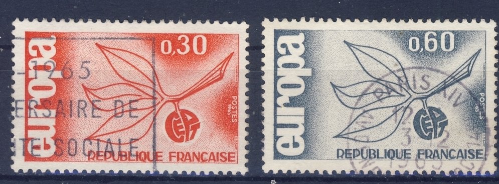 France 1965 - N 1455 - 1456, Envoi, Affranchi