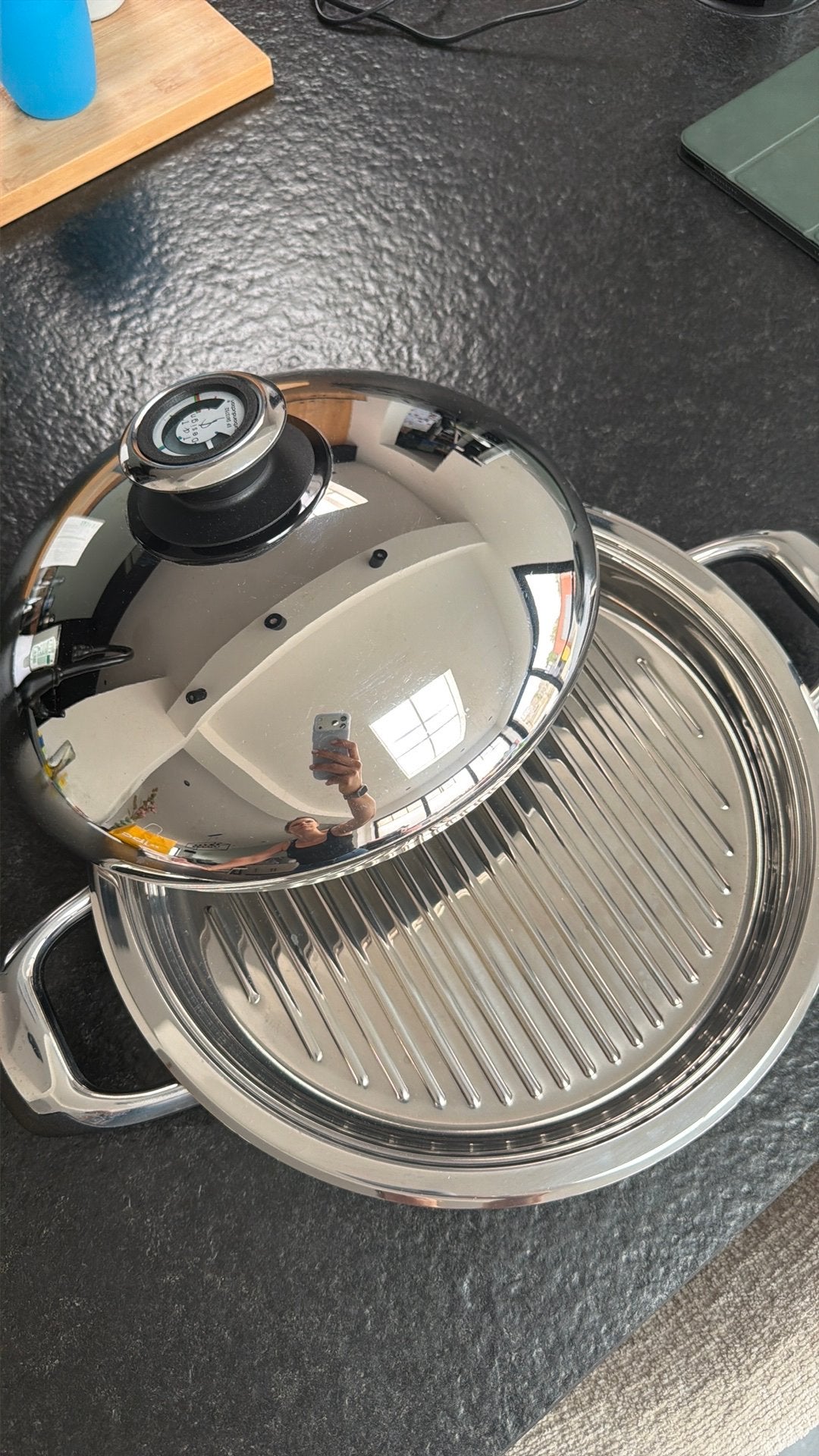 Grillpan met deksel T & T design, Huis en Inrichting, Ophalen, Braadpan, Nieuw, Geschikt voor inductie