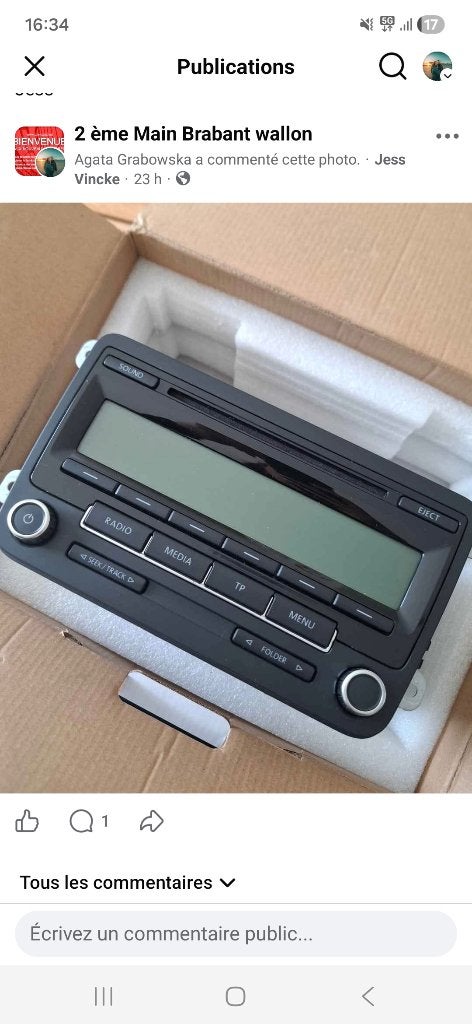 Auto radio RCD310 VW, Enlèvement ou Envoi, Comme neuf