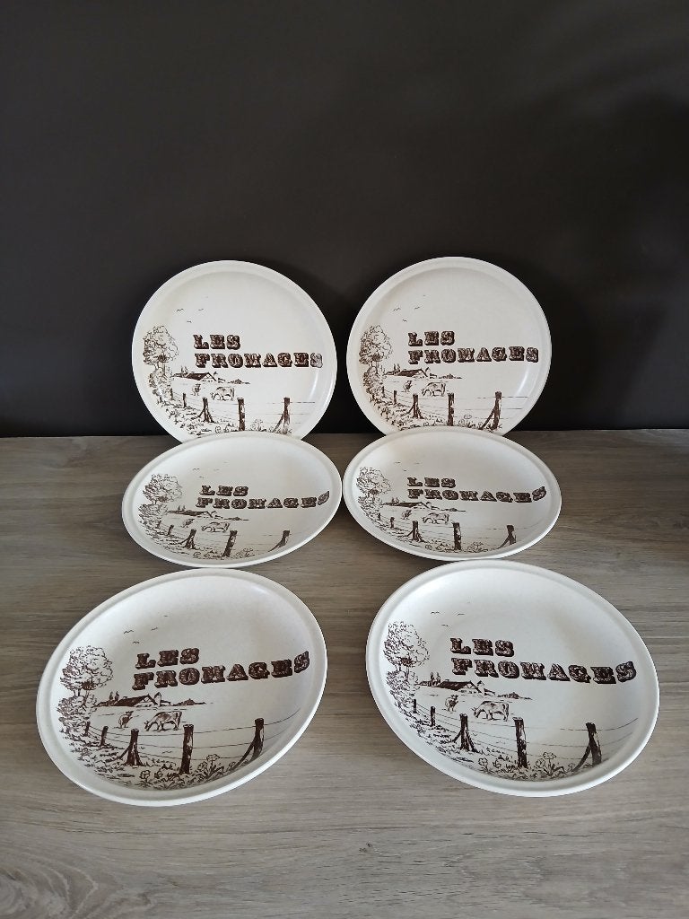 6 assiettes à fromage Gien France, Antiquités & Art, Enlèvement