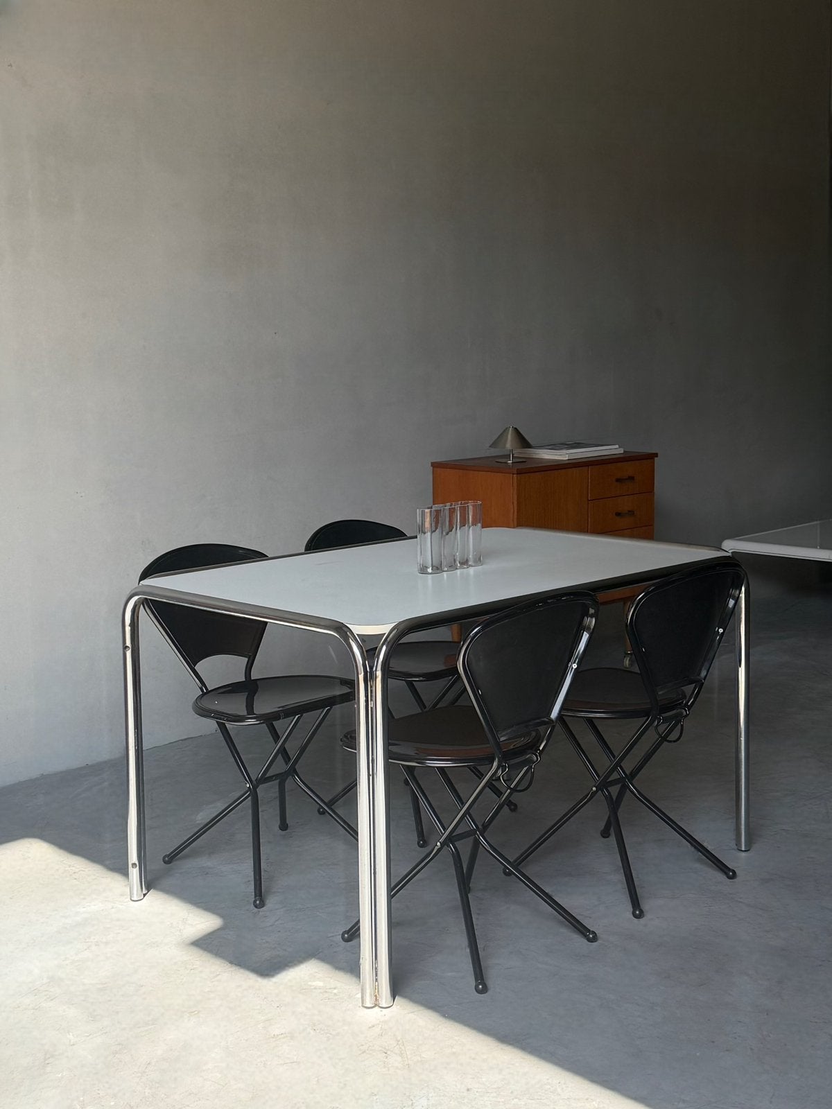 Vintage bauhaus chroom eettafel, Huis en Inrichting, Tafels | Eettafels, Ophalen, Zo goed als nieuw