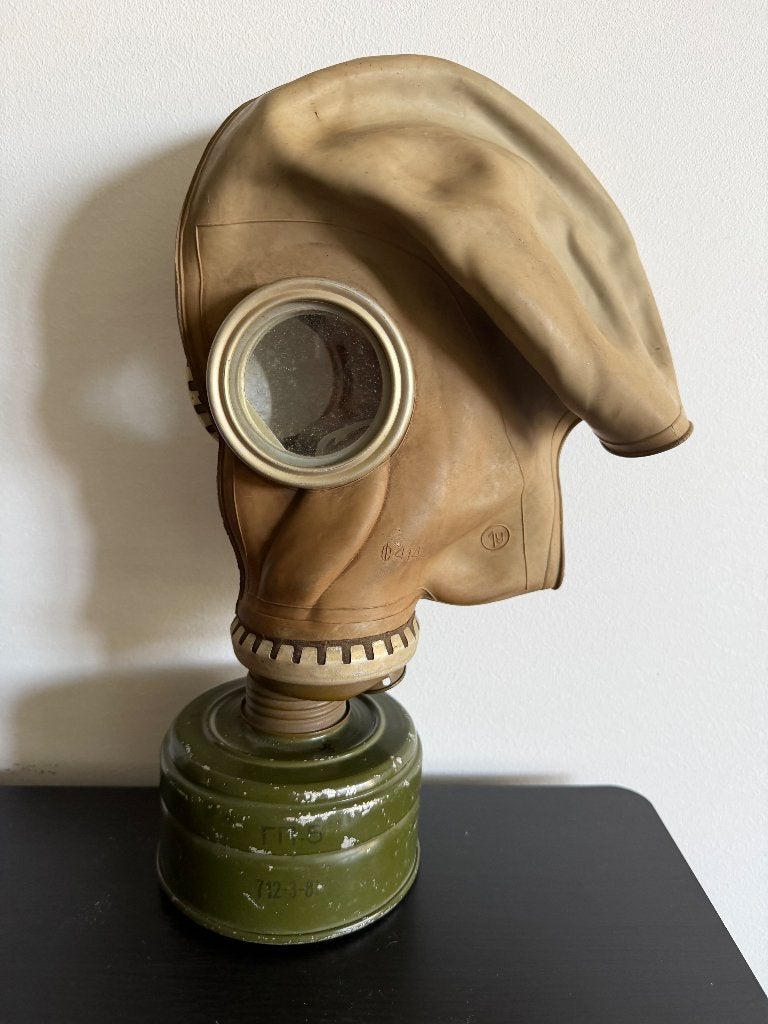 Vintage Russisch Gasmasker GP-5 – Sovjet Koude Oorlog, Ophalen