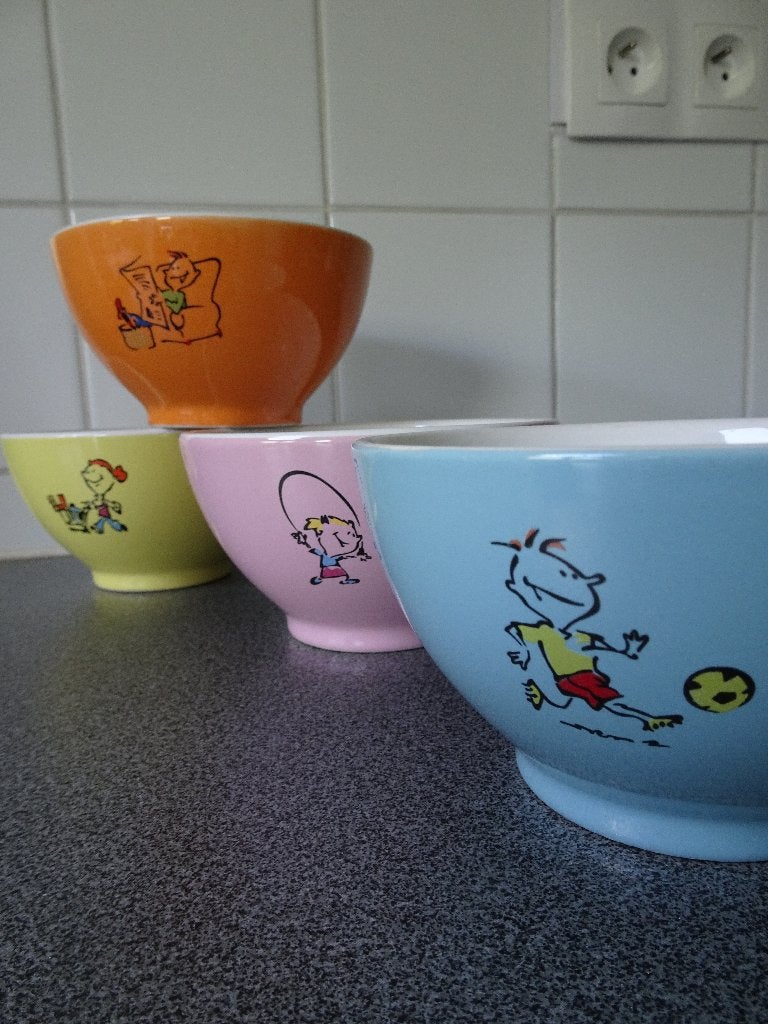 4 tassen Renault, Gebruikt, Overige merken, Vintage, Mok
