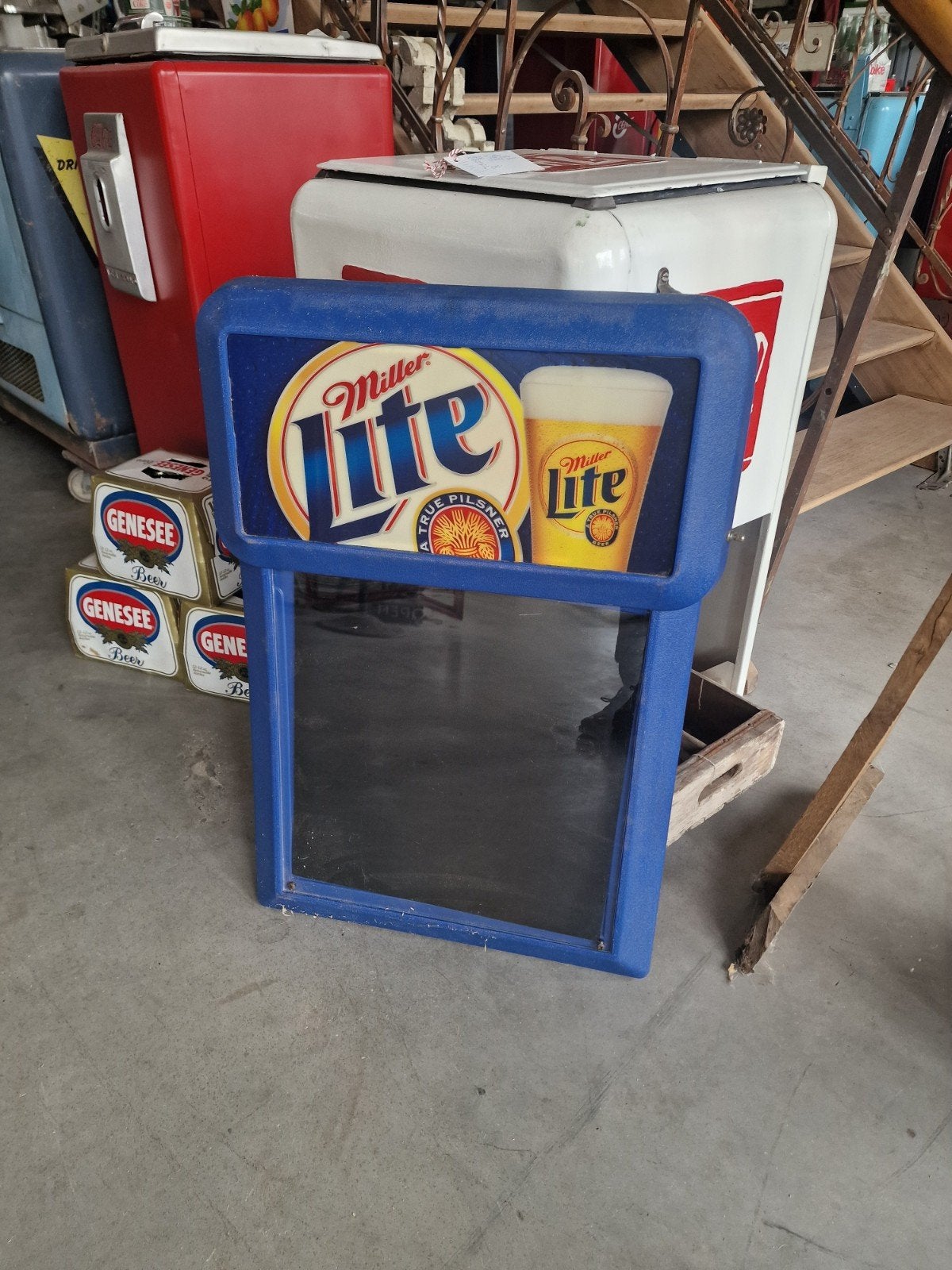 lite miller lichtbak met schrijf functie, Ophalen, Gebruikt, Reclamebord, Plaat of Schild