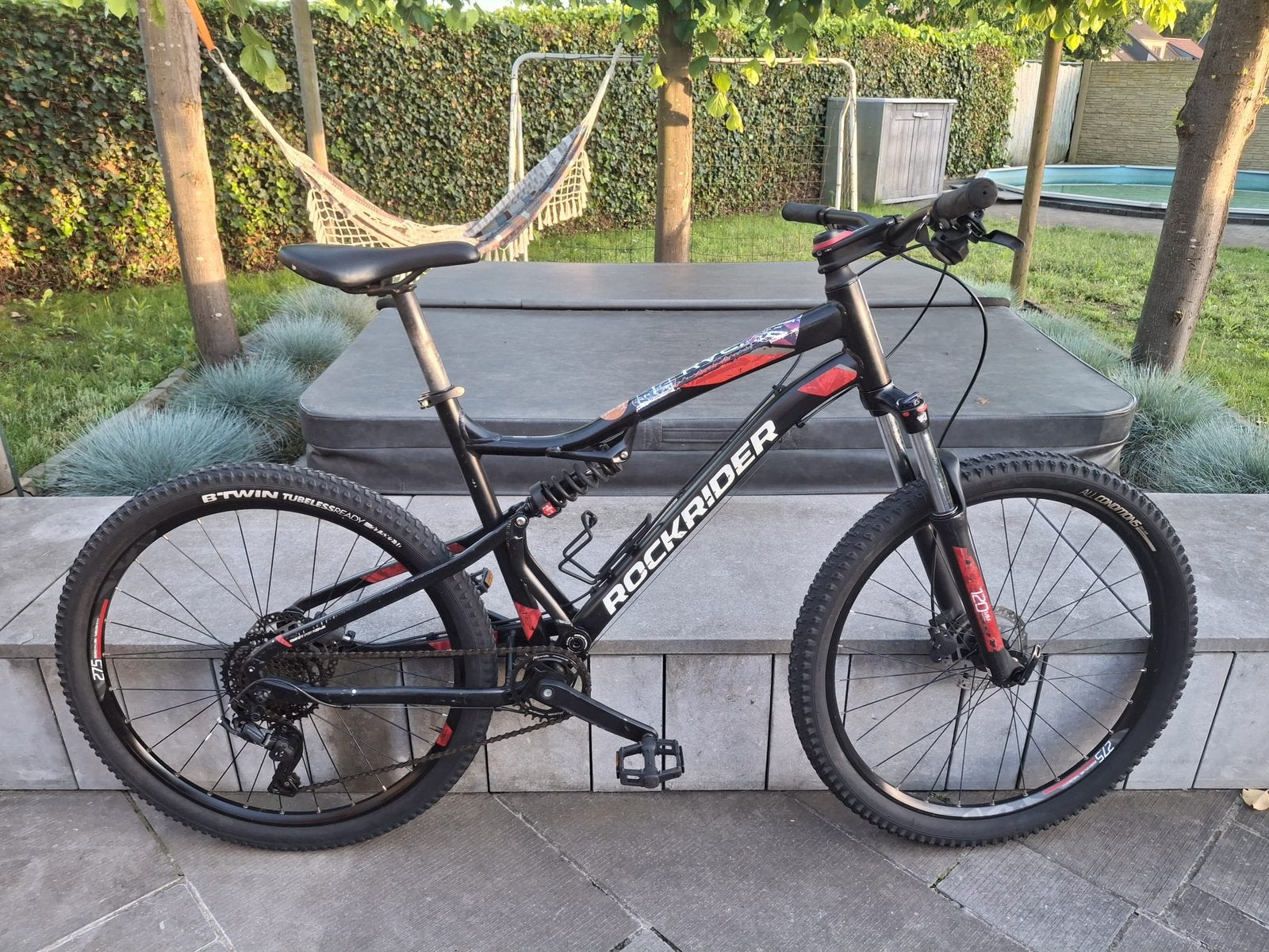 Mauntain bike met achtervering van rockrider, Fietsen en Brommers, Fietsen | Mountainbikes en ATB, Ophalen, Gebruikt, Heren, Overige merken