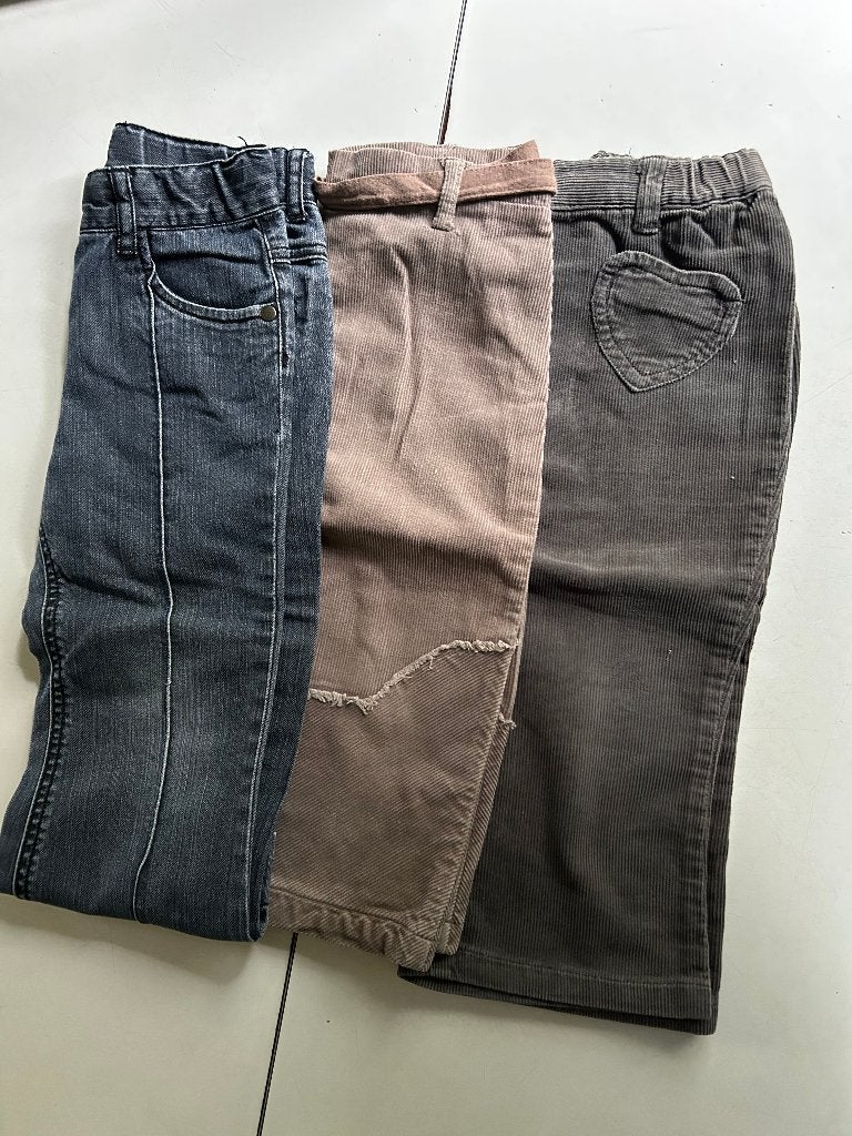 WINTER broekjes - maat 86 - jeans, bruin, grijs - meisje, Kinderen en Baby's, Ophalen of Verzenden, Meisje, Broekje