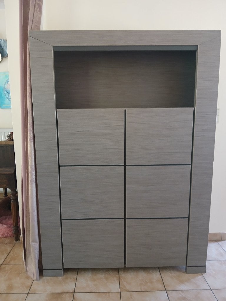 Moderne grijze meubels van Meuble Belot, Huis en Inrichting, Ophalen, 100 tot 150 cm, Zo goed als nieuw, 150 tot 200 cm