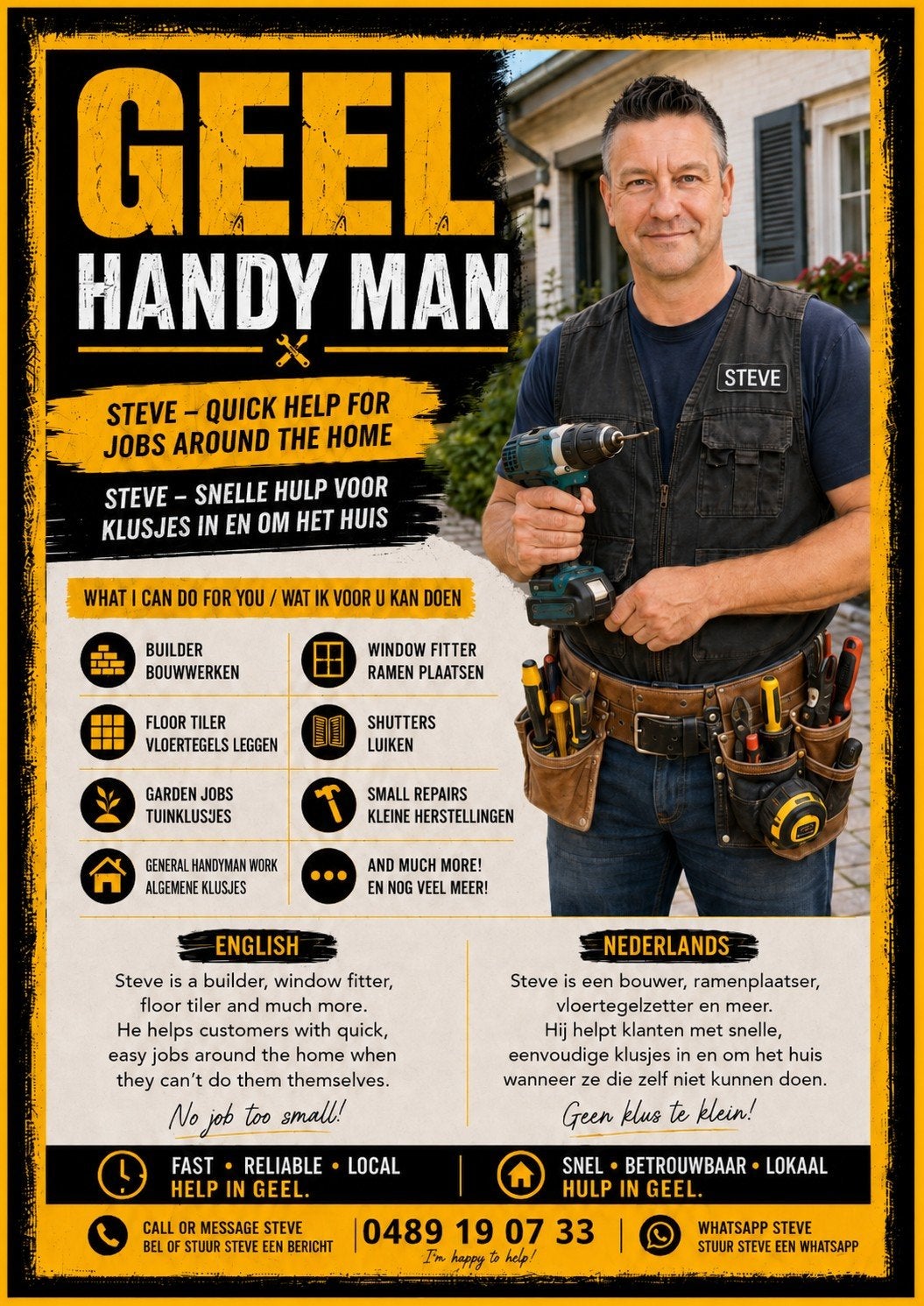 Klusjesman, Handyman for Expats in Geel and Surroundings, Diensten en Vakmensen