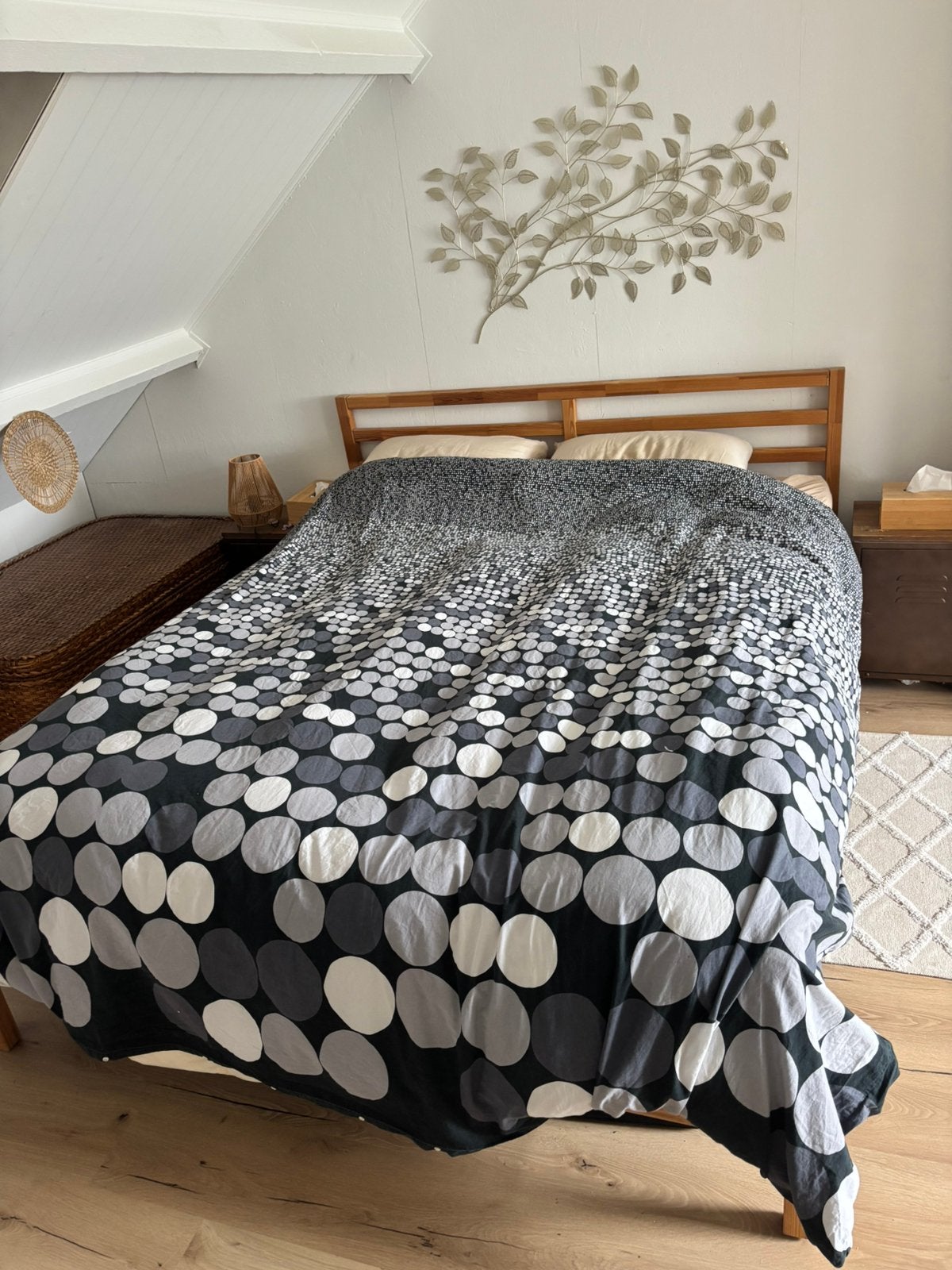 Tweepersoonsbed 160x200 met lattenbodems, Huis en Inrichting, Ophalen, Gebruikt, Beige, Tweepersoons