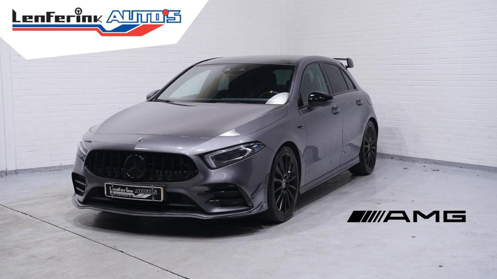 Mercedes-Benz A 250 Premium Plus Panodak Burmester Sound PDC, Auto's, Mercedes-Benz, Automaat, Zwart, Bedrijf, Berline