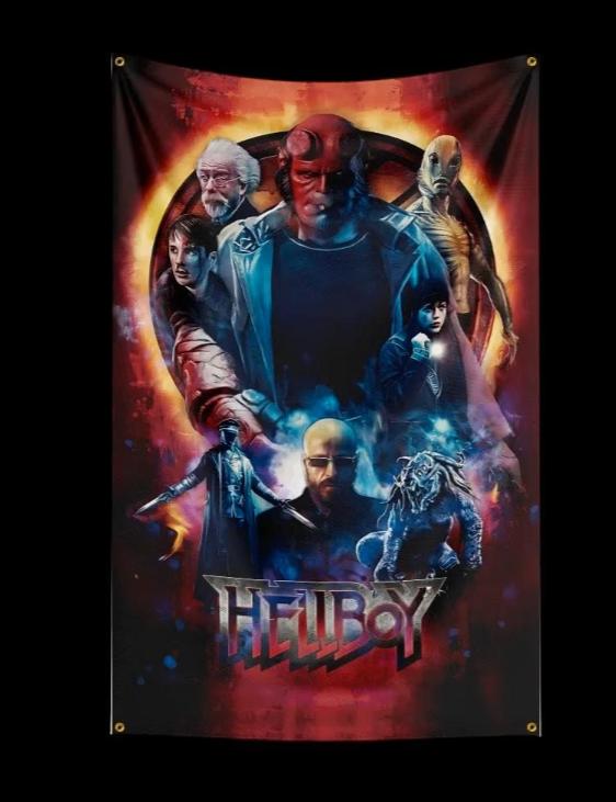 Drapeaux Big Hellboy (150 x 90 cm), Enlèvement ou Envoi, Neuf