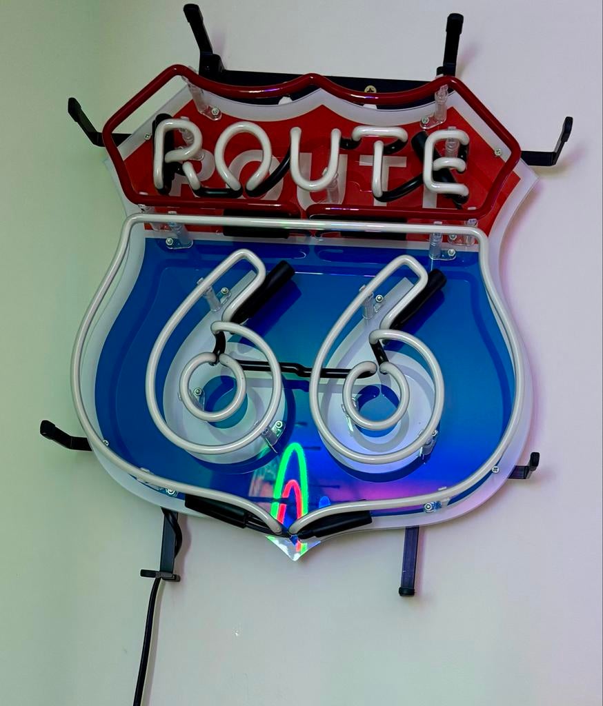 Neon route 66, Verzamelen, Ophalen, Lichtbak of (neon) lamp