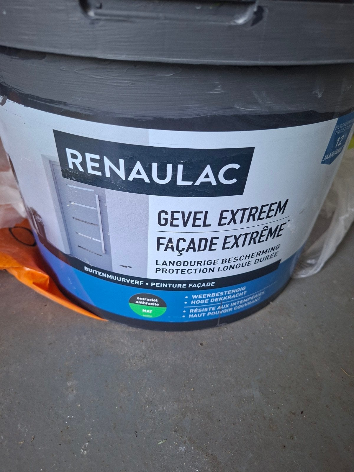 renaulac gevelverf antraciet, Ophalen