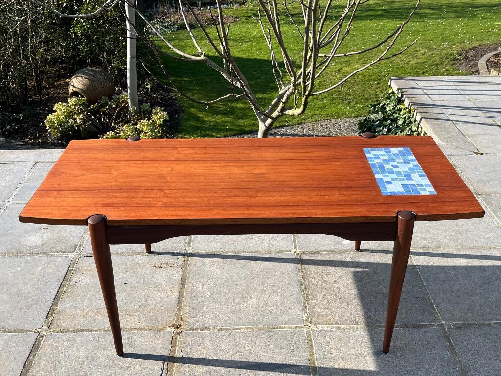 Vintage salontafel met omkeerbaar blad, Maison & Meubles, Tables | Tables de salon, 100 à 150 cm, Teck, Moins de 50 cm, Midcentury modern