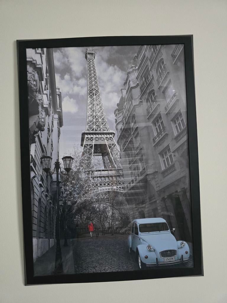 2 magnifiques cadres avec poster : Thème Paris, Enlèvement ou Envoi