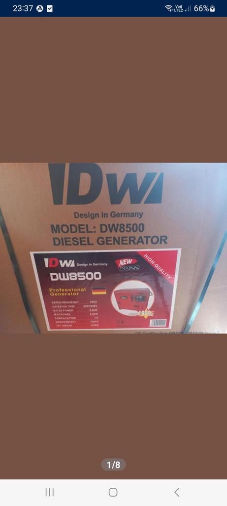 Générateur diesel 6kva nouveau, Enlèvement ou Envoi, Neuf