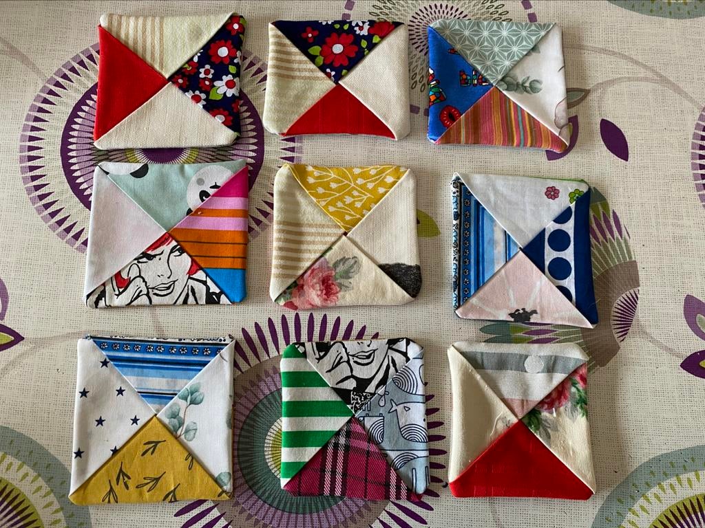 Lot de 9 sous-verres en tissu - Fait main, Enlèvement ou Envoi