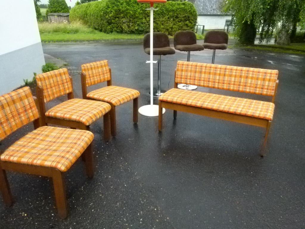 vintage zithoek keuken stoelen bank 70er, Ophalen, Huis en Inrichting