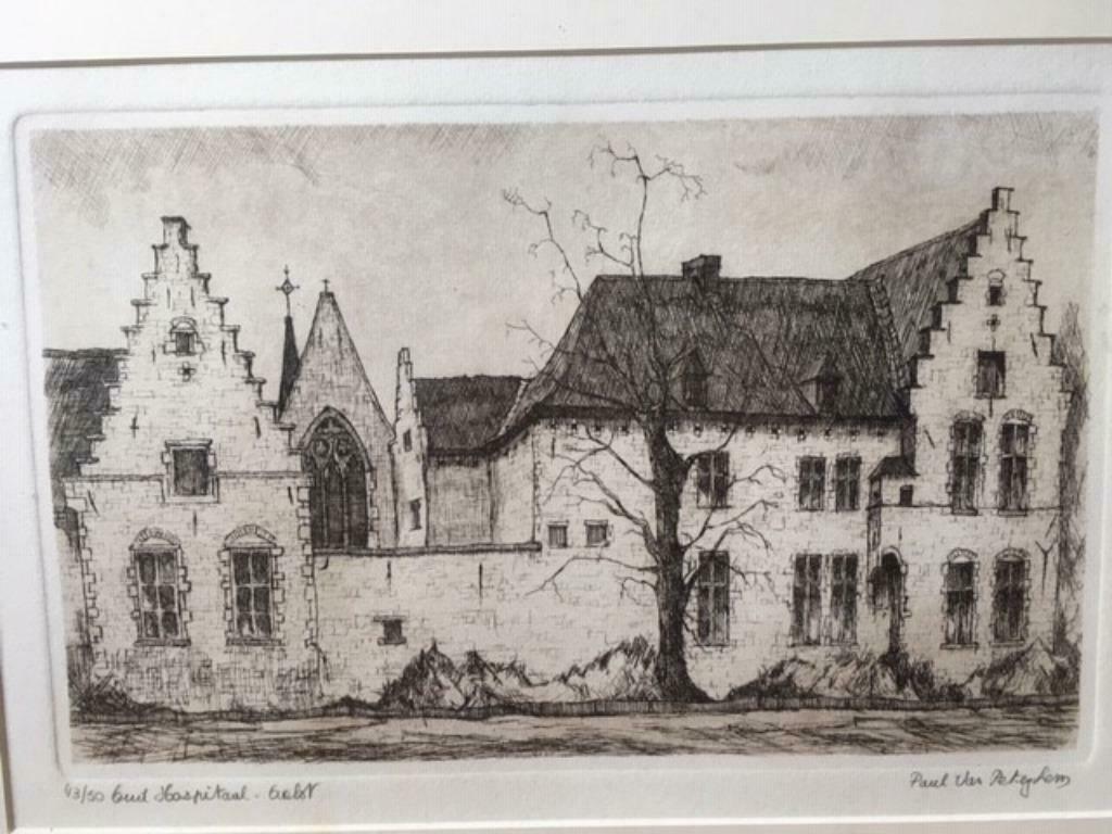 Gravure genummerd AALST, Antiek en Kunst, Ophalen