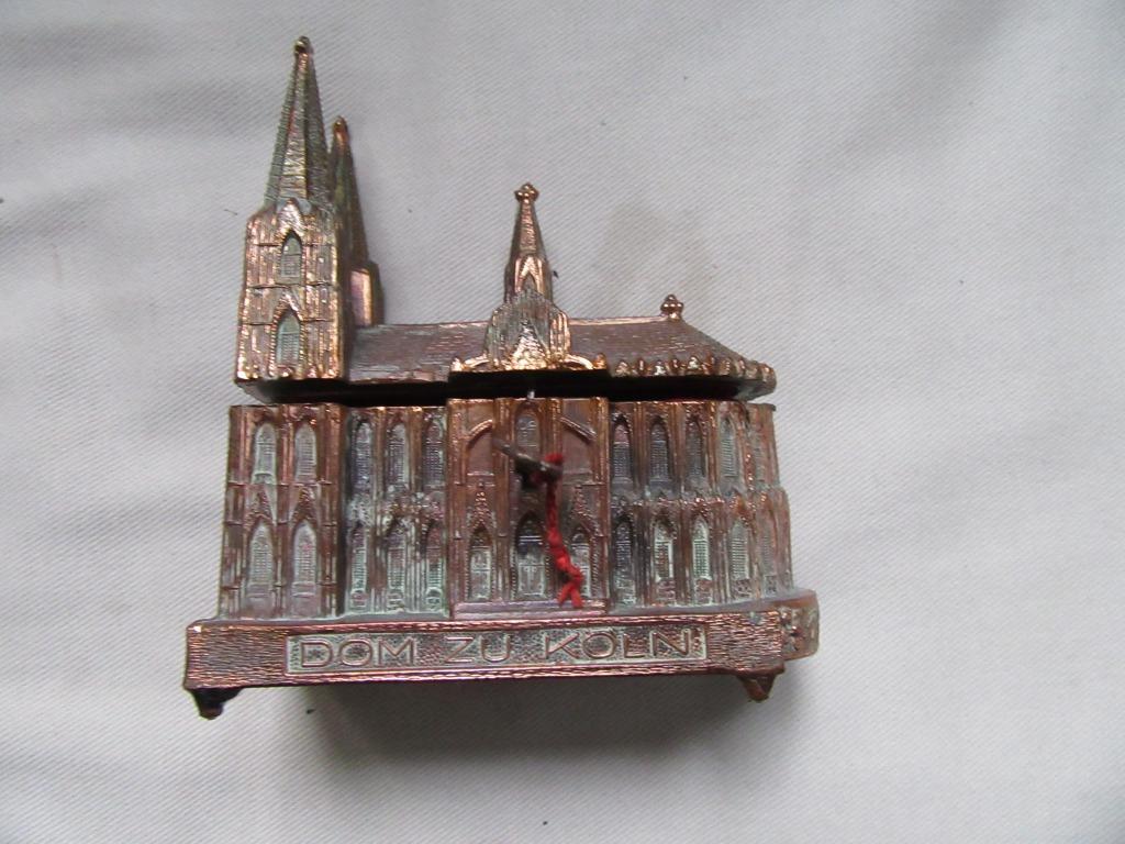 Miniatuur Dom Zu Koln kluisje (rood koper), Antiek en Kunst, Ophalen of Verzenden