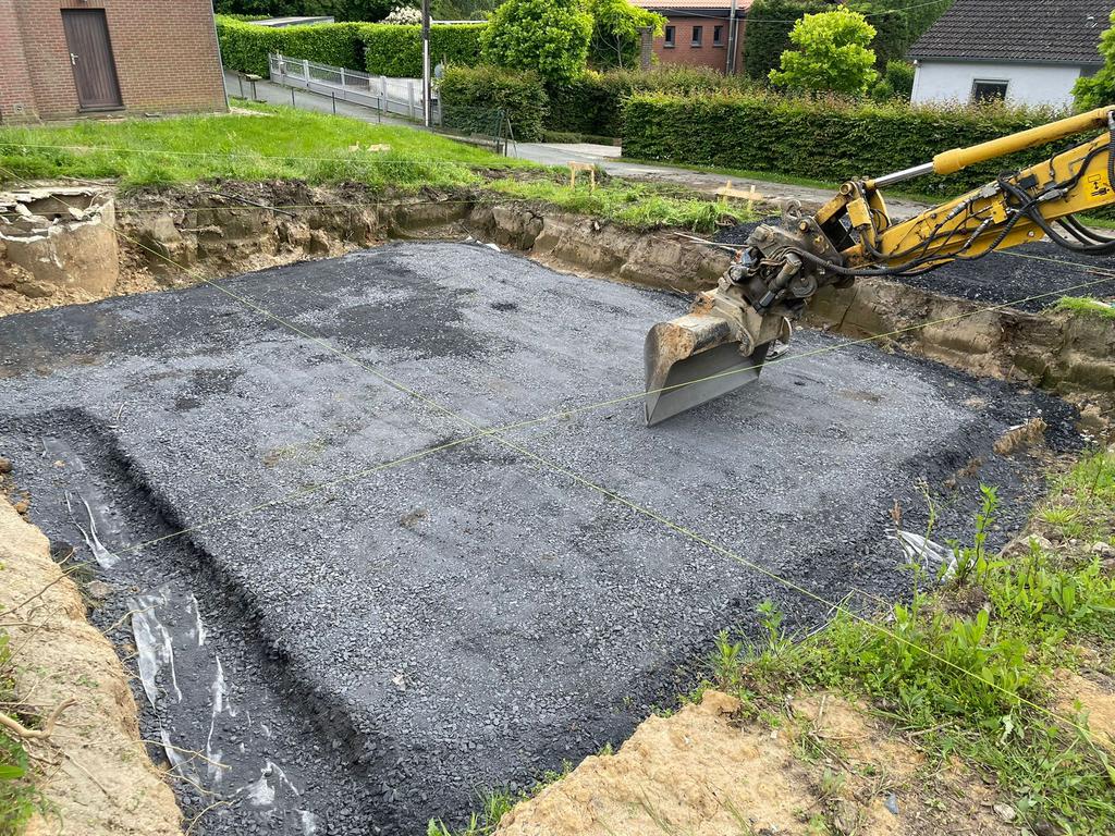 Terrassement, égouttage et travaux d’aménagement extérieur, Enlèvement, Neuf