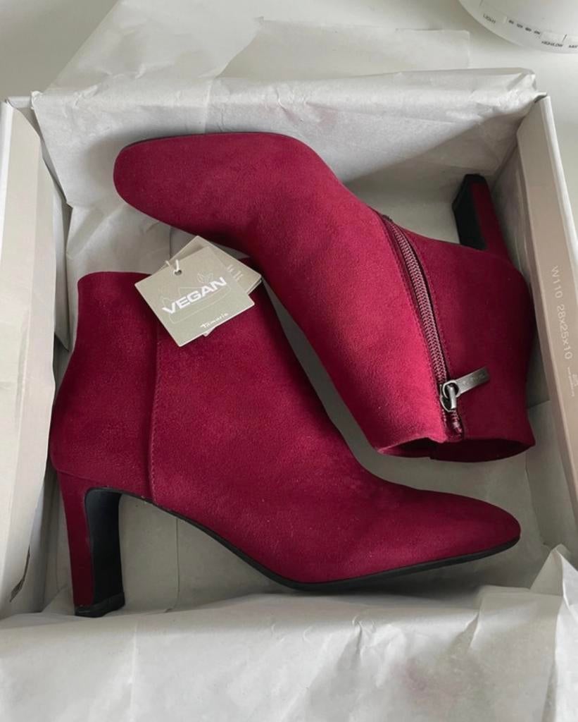 Bottines Tamaris 36 technologie soft touch, Enlèvement ou Envoi, Boots et Botinnes, Neuf, Rouge