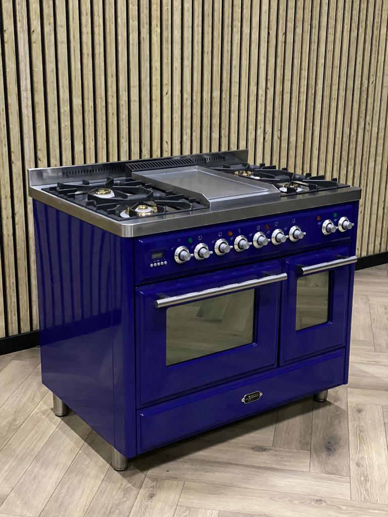 Magnifique Boretti Majestic 100cm Gaz/Electro + Frytop, Electroménager, Gaz, Plaque chauffante, Comme neuf, 5 zones de cuisson ou plus