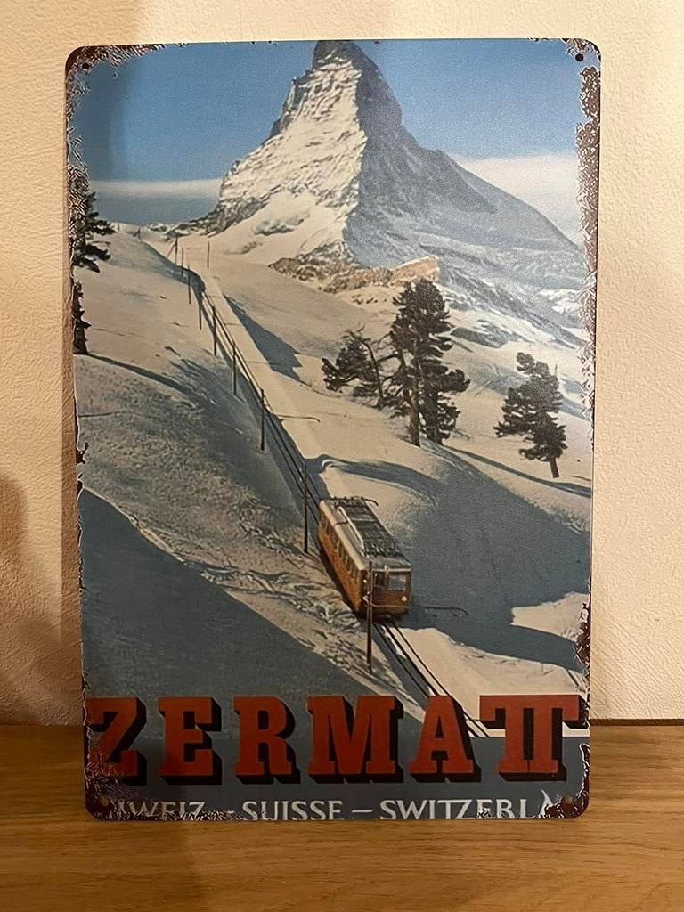 Metalen plaat van Zermatt, Ophalen of Verzenden, Zo goed als nieuw