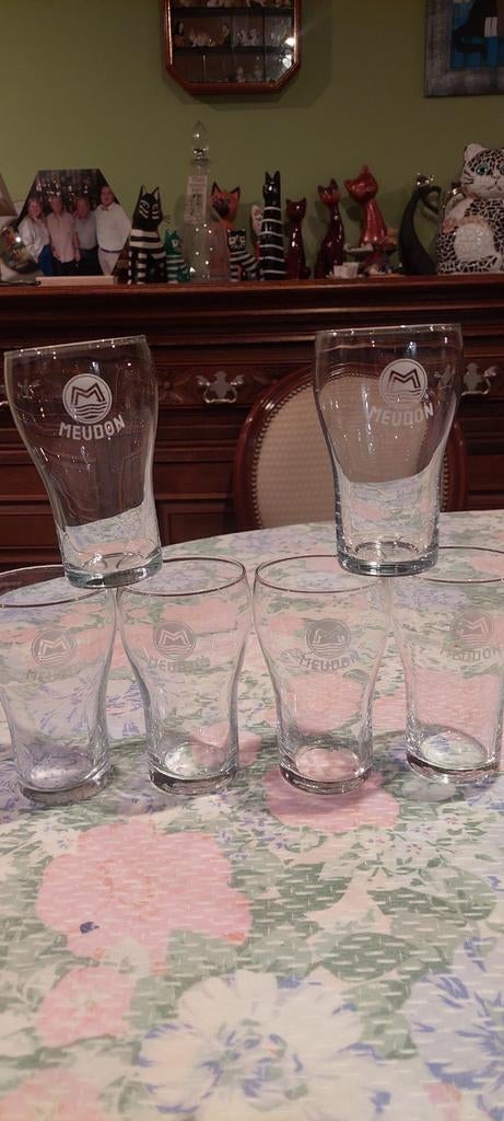 6 vintage limonade glaasjes meudon, Enlèvement ou Envoi