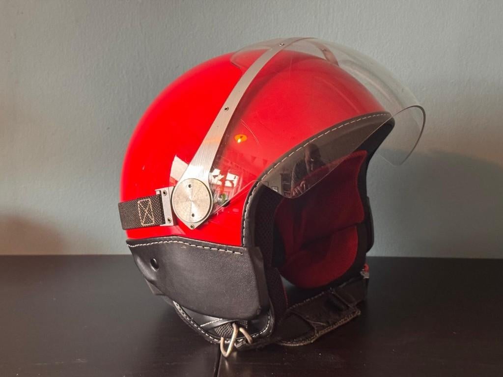 Vespa Granturismo helm XL – retro rood, Enlèvement ou Envoi, Utilisé, Extra large ou plus grand, Vespa