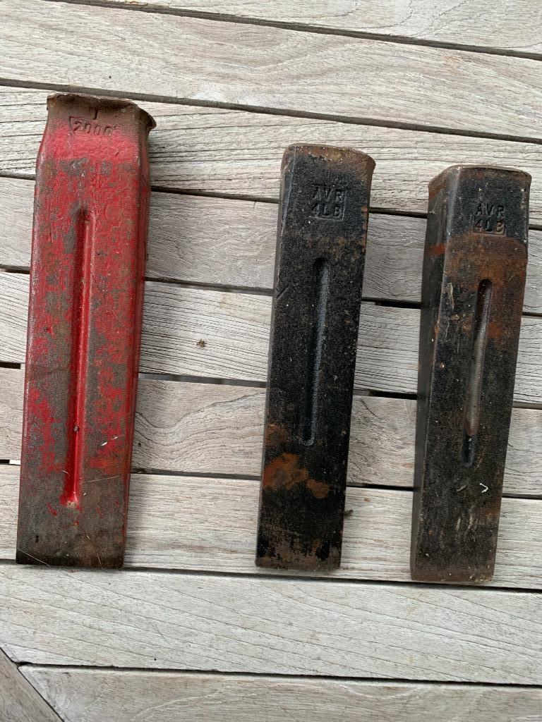 3 cales en acier 1,80 kg (2) + 2 kg (1), Enlèvement, Utilisé, Autres types
