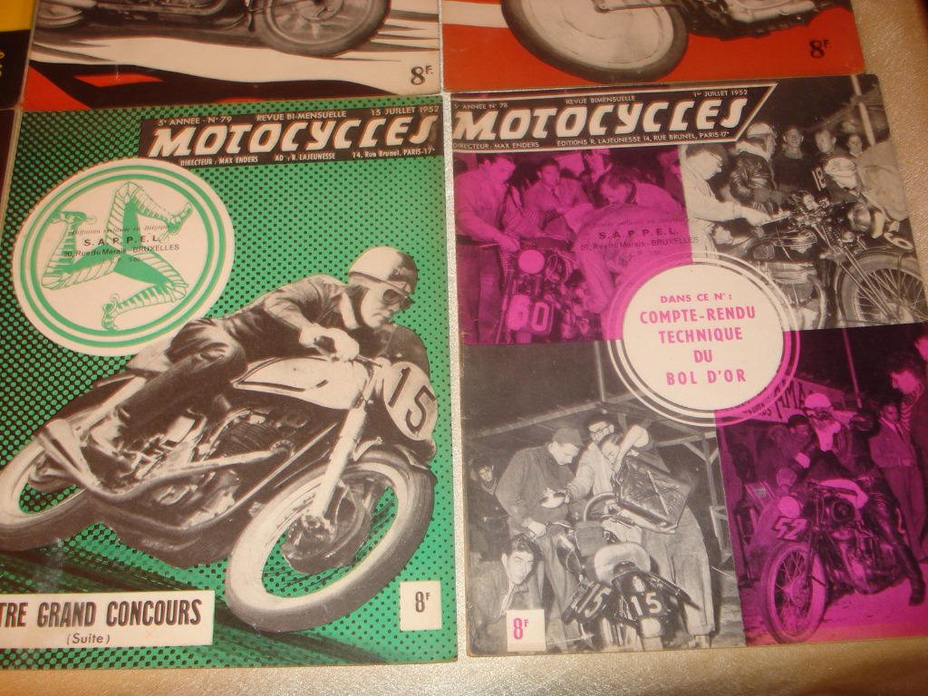 MOTOCYCLES Lot N°1 de 6 Anciennes Revues 1952, Livres, Enlèvement ou Envoi, Utilisé, Général
