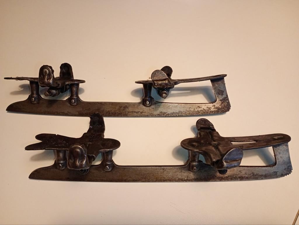 Antieke metalen schaatsen, Antiek en Kunst, Ophalen of Verzenden