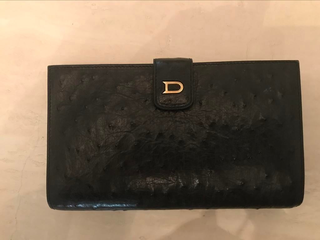 DELVAUX PORTEMONNEE VAN STRUISVOGELLEER