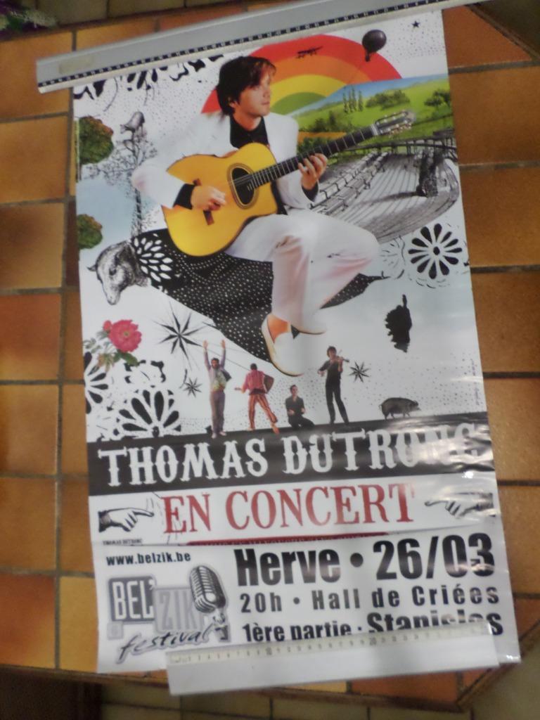 Thomas Dutronc - affiche 60x40 - 2009, Ophalen of Verzenden, A1 t/m A3, Muziek, Rechthoekig Staand