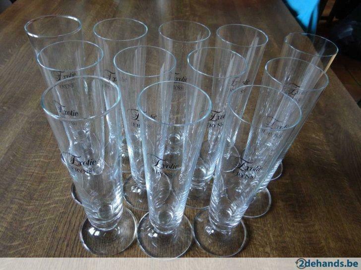 Pisang glazen 12 stuks, Ophalen of Verzenden, Nieuw, Glas of Glazen