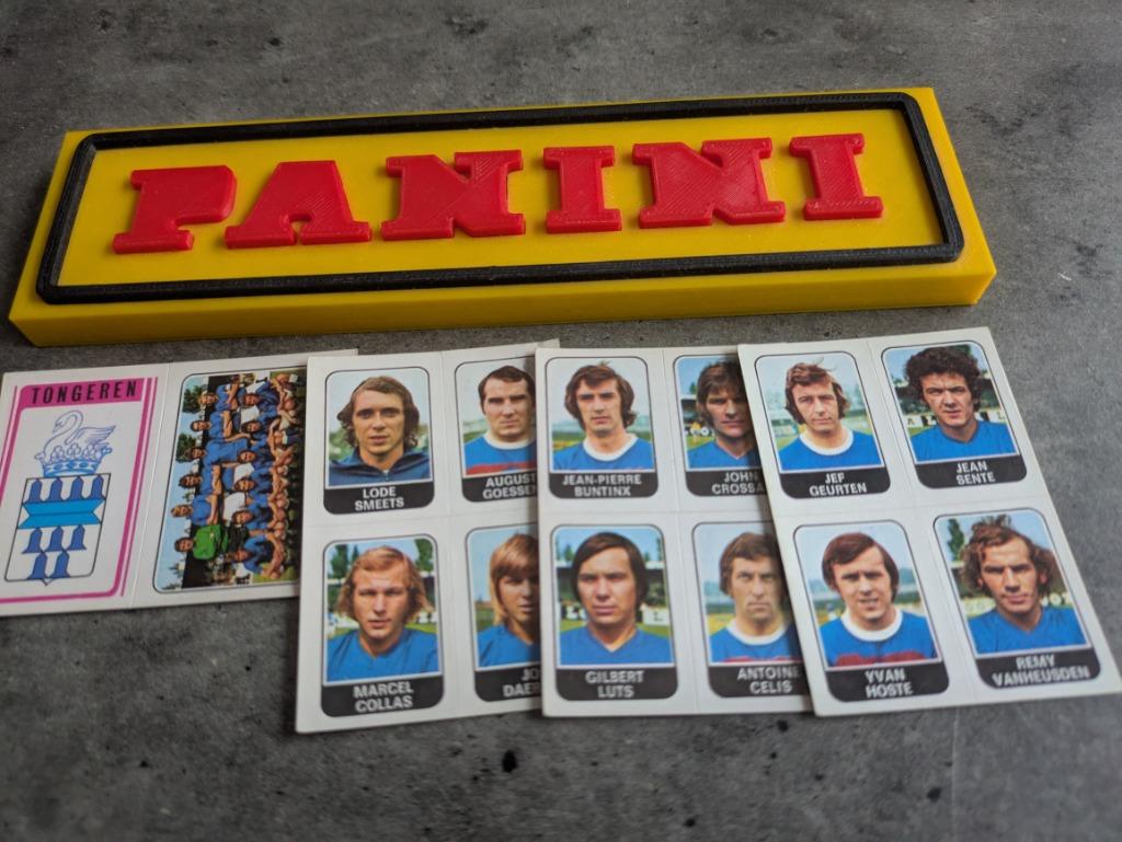 PANINI FOOTBALL 1973/74 TONGEREN 4X STICKERS 1973, Verzenden, Zo goed als nieuw