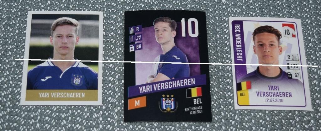 RSC Anderlecht / Yari Verschaeren / 3 stickers, Verzenden, Nieuw, Poster, Plaatje of Sticker