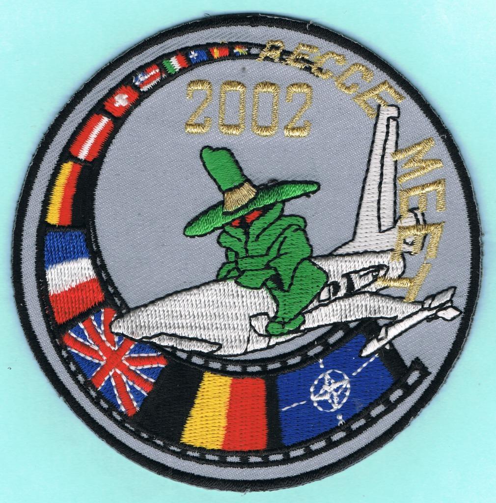 Belgian Air Force Patch Recce Meet 2002 ( B39 ), Collections, Enlèvement ou Envoi, Armée de l'air, Emblème ou Badge