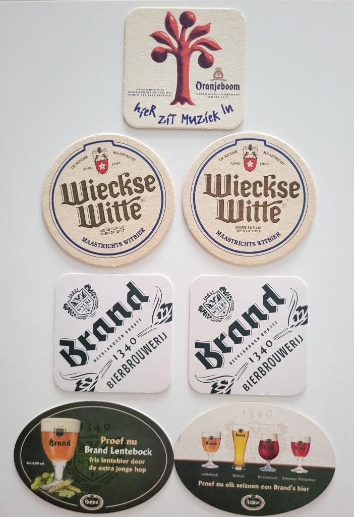 bierkaartjes brand oranjeboom wieckse witte Nederland viltje, Ophalen of Verzenden, Zo goed als nieuw, Viltje(s), Brand