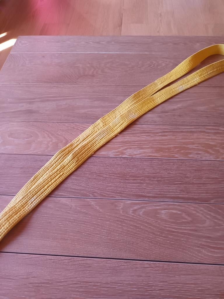 Ceinture jaune pour les arts martiaux Euro Sports Belgium, Sports & Fitness, Enlèvement ou Envoi, Taille XL, Judo, Utilisé