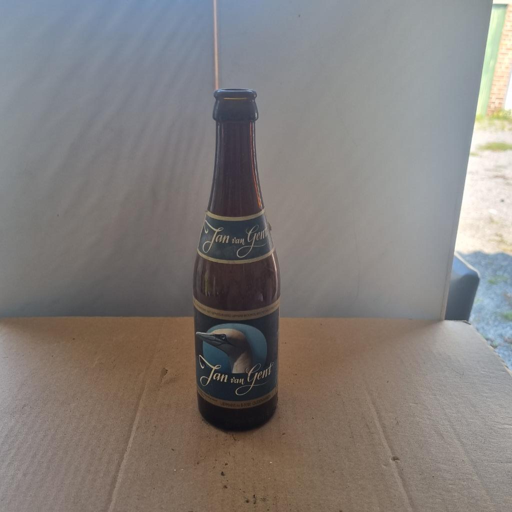 Bouteille de bière Jan van Gent, Collections, Enlèvement ou Envoi, Utilisé, Bouteille(s), Autres marques