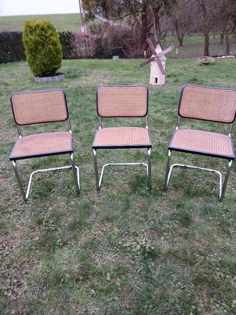 3 stoelen cesca b32 Marcel Breuer l gemaakt in Italië, Ophalen of Verzenden