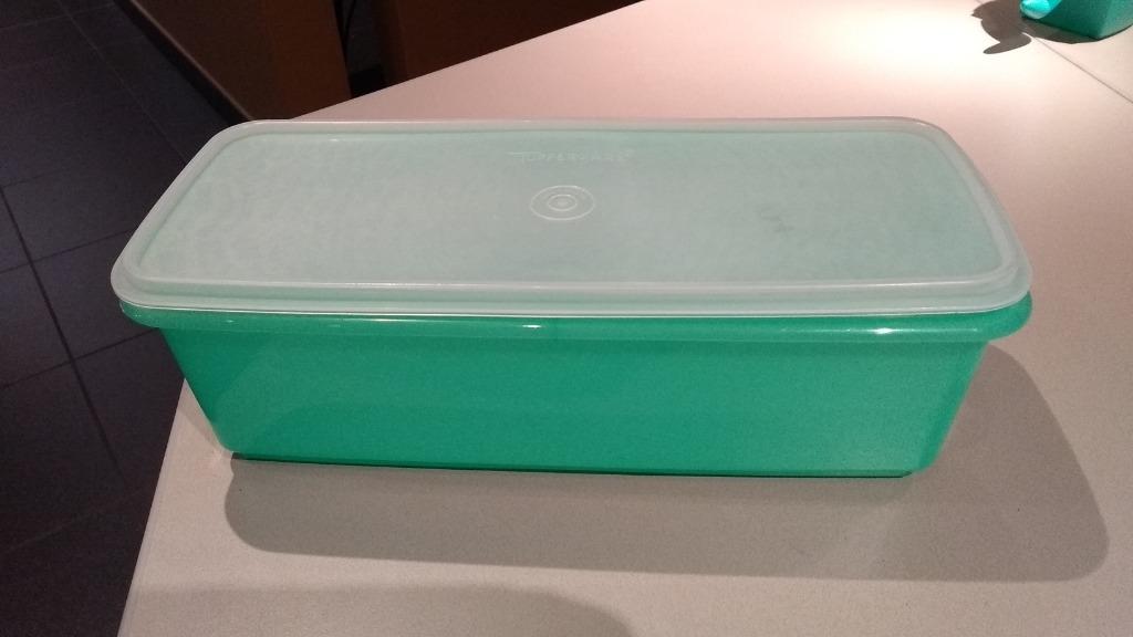 Tupperware grote bewaardoos met rooster voor groenten, wafel, Ophalen of Verzenden, Zo goed als nieuw, Groen