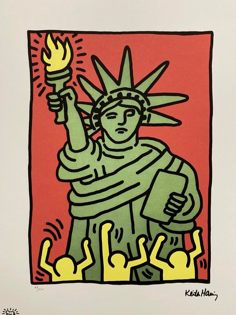 Keith Haring : lithographie 50 par 70 cm, Antiquités & Art, Art | Lithographies & Sérigraphies, Enlèvement ou Envoi