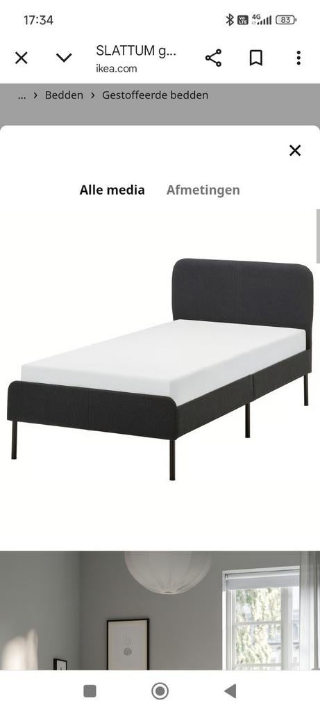 1 persoonsbed ikea met matras, Huis en Inrichting, Slaapkamer | Bedden, Ophalen