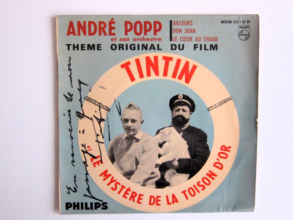 Vinyle Tintin et le mystère de la toison d'or dédicacé -1962, Livres, BD, Utilisé, Une BD, Enlèvement ou Envoi